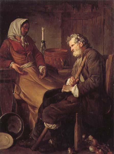 Jean-Baptiste marie pierre Old Man in a Kitchen France oil painting art